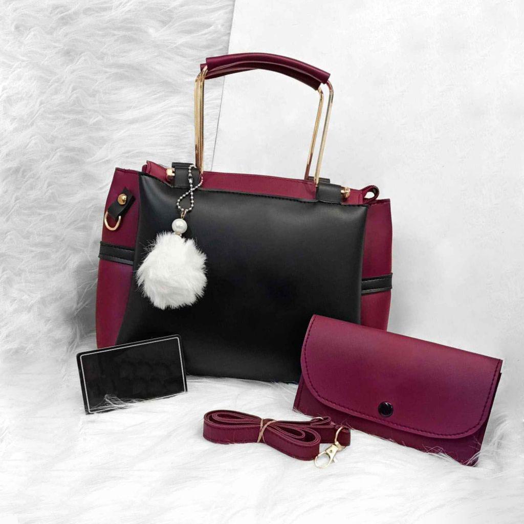 Girls’ Rexine Plain Shoulder Bag – Stylish & Durable Everyday Handbag for School, Shopping & Outings