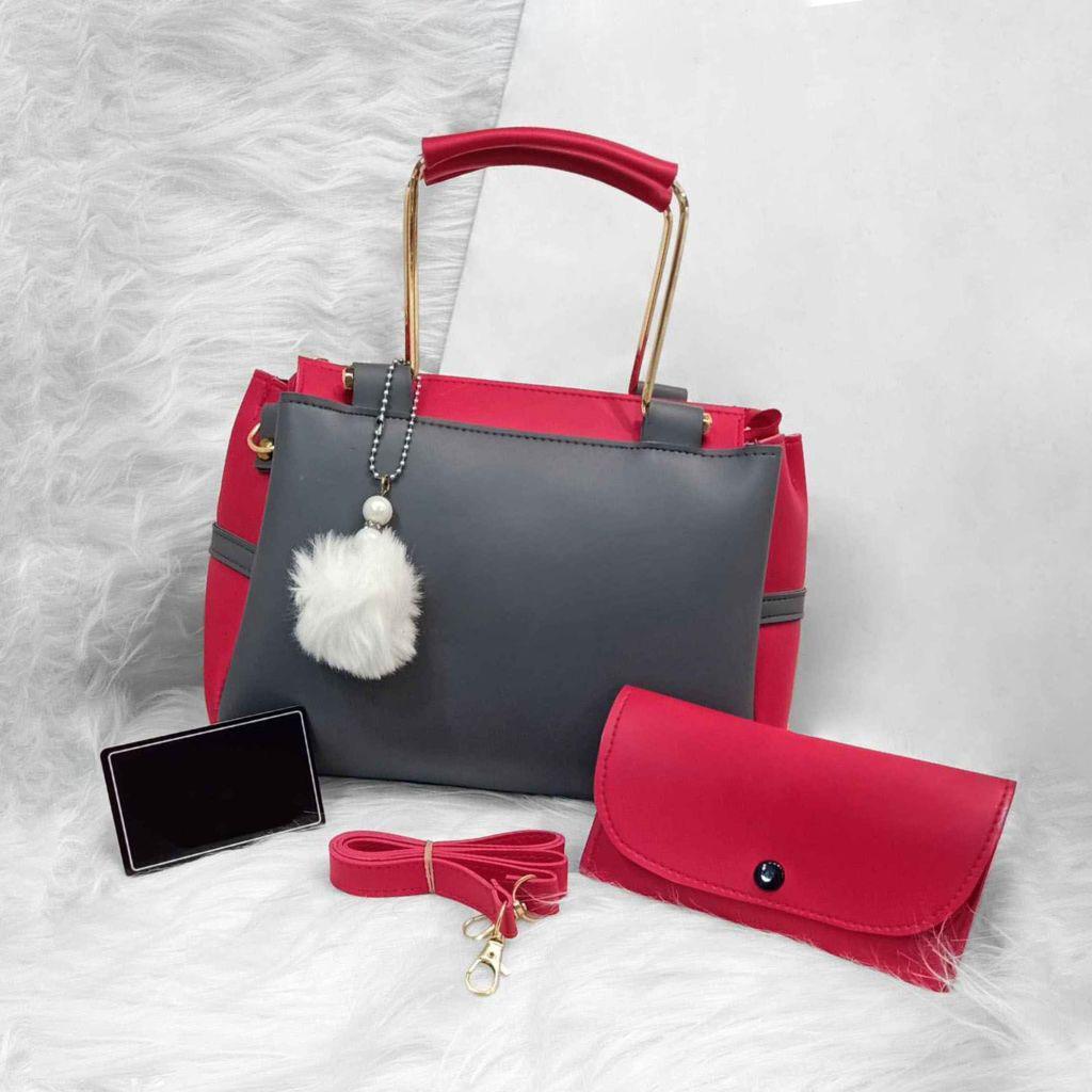 Girls’ Rexine Plain Shoulder Bag – Stylish & Durable Everyday Handbag for School, Shopping & Outings