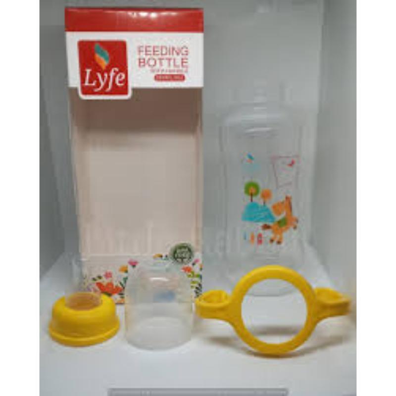 Baby Feeder – 270ml Transparent Bottle with Yellow Design | Safe & BPA-Free
