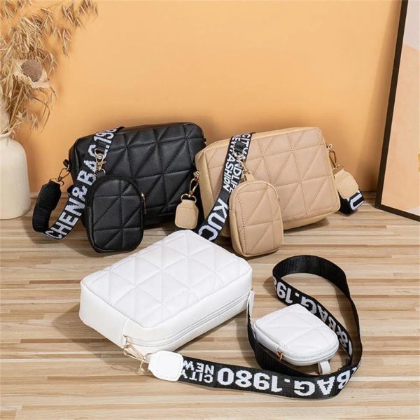 2-Piece PU Leather Crossbody Bag Set โ Stylish Shoulder Bags for Girls & Women, Premium Quality Everyday Handbag Collection