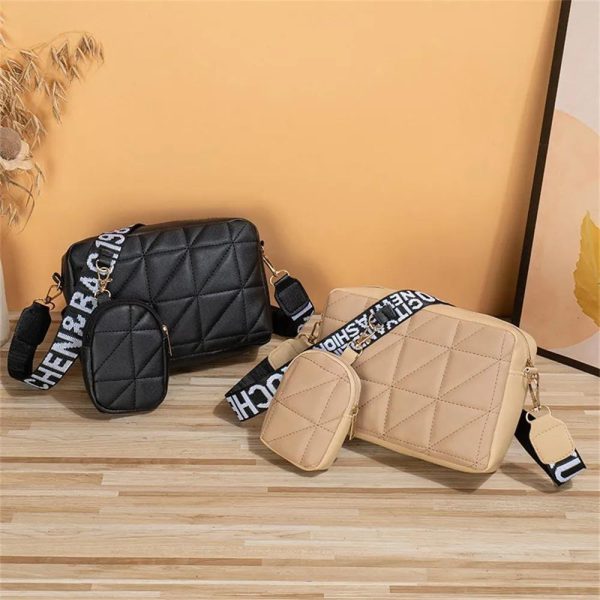 2-Piece PU Leather Crossbody Bag Set โ Stylish Shoulder Bags for Girls & Women, Premium Quality Everyday Handbag Collection