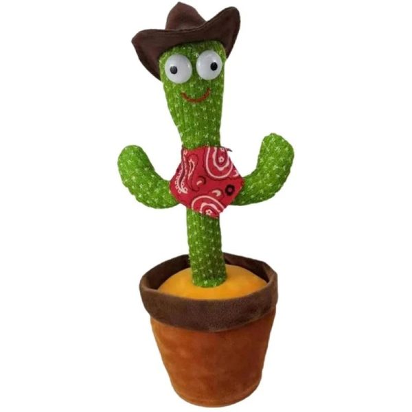 Dancing Cactus Toy – Singing, Talking, Rechargeable Plush with Cap for Kids