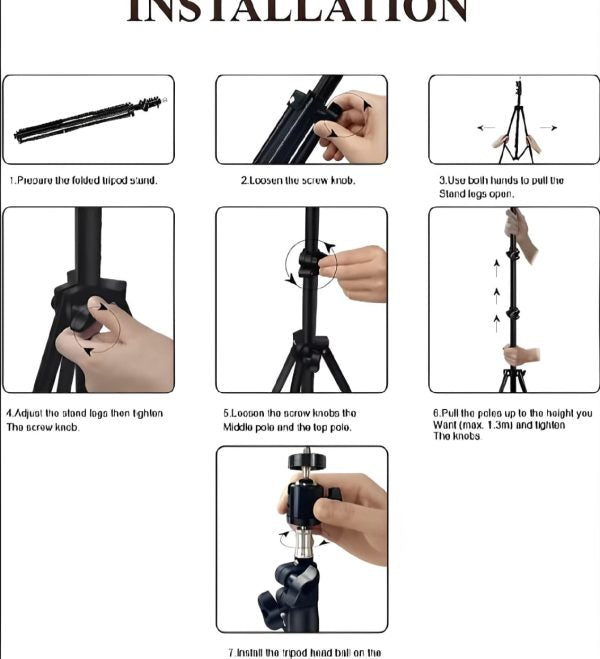 Pack of 3 Tripod Stands (3.5ft, Model 3110) β Adjustable Mobile & DSLR Camera Stand with Holder & Bag