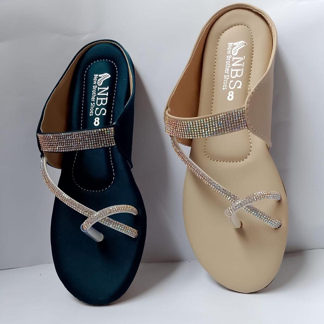 Women’s Synthetic Leather Formal Flats – Elegant Comfortable Slip-On Shoes for Office & Special Events
