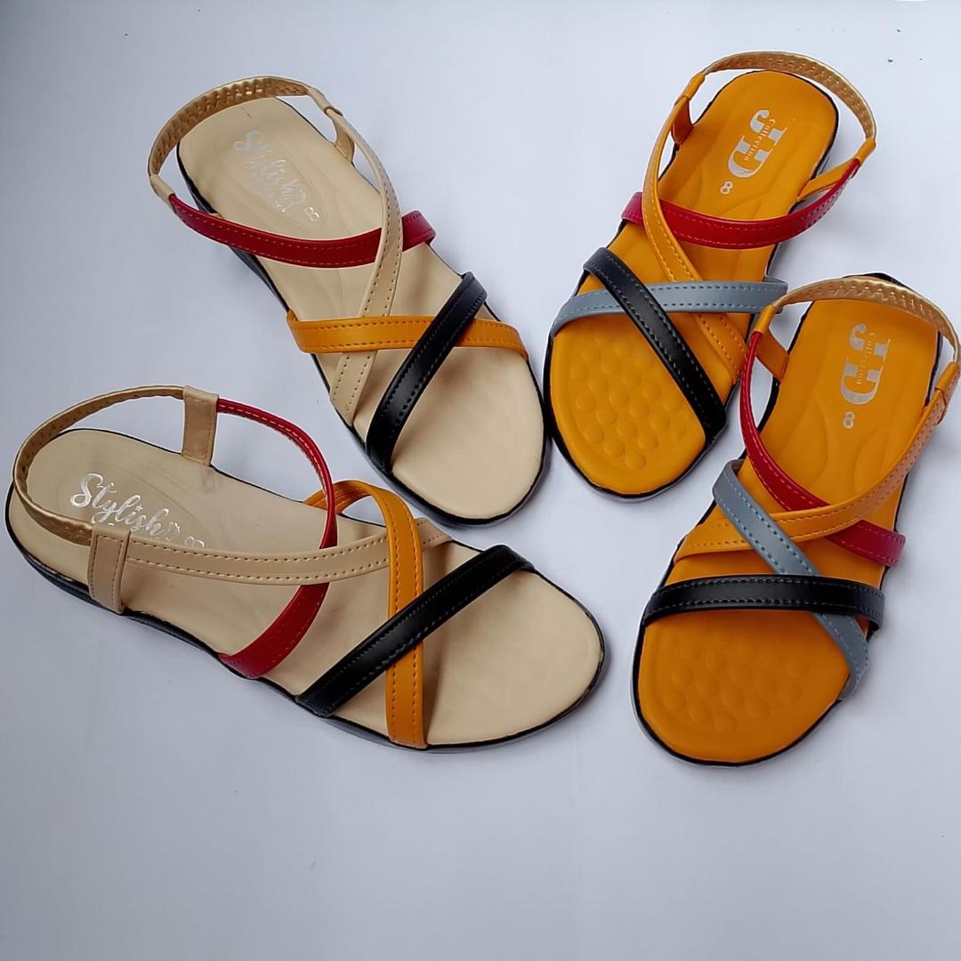 Women’s Synthetic Leather Casual Wedge Sandals – Stylish Slip-On Comfortable Shoes for Daily Wear