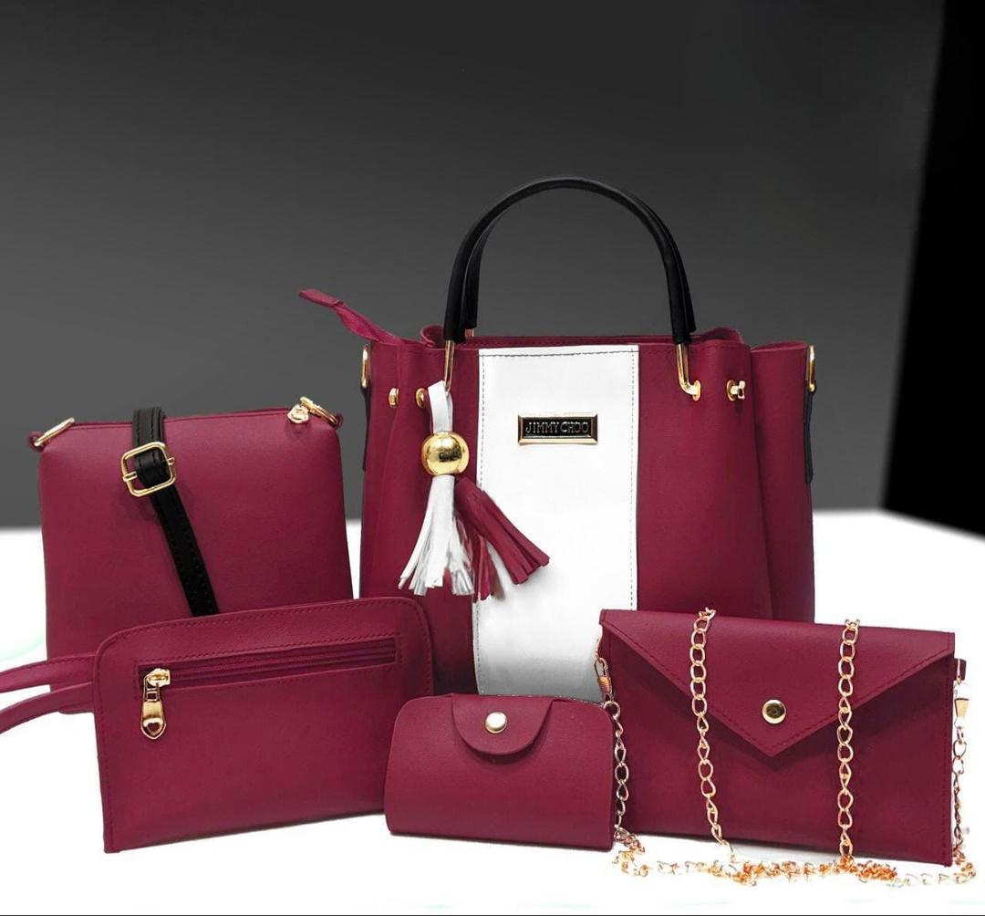 Girls’ PU Leather Handbag Set – Stylish Plain Shoulder & Crossbody Bags, Durable Everyday Purse Collection for School & Outings