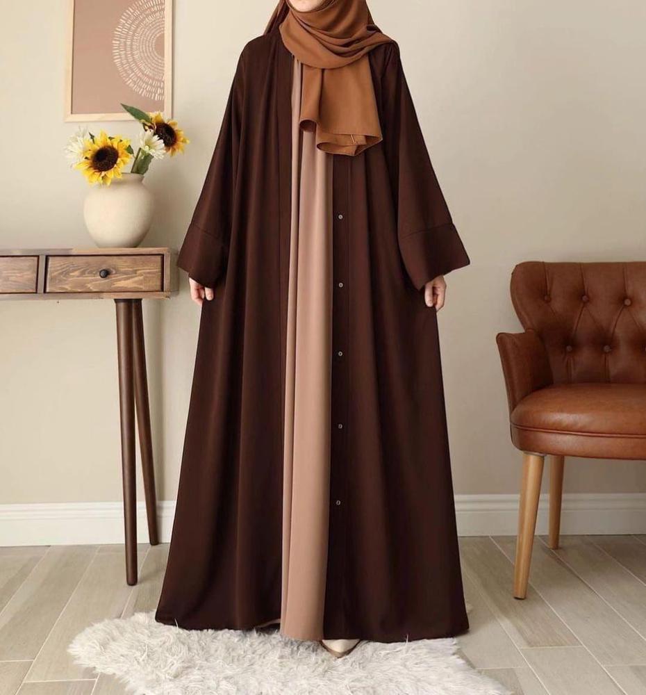 Women’s Georgette Full Abaya with Stole – Elegant Islamic Dress with Matching Scarf, Modest Fashion for Everyday & Special Occasions