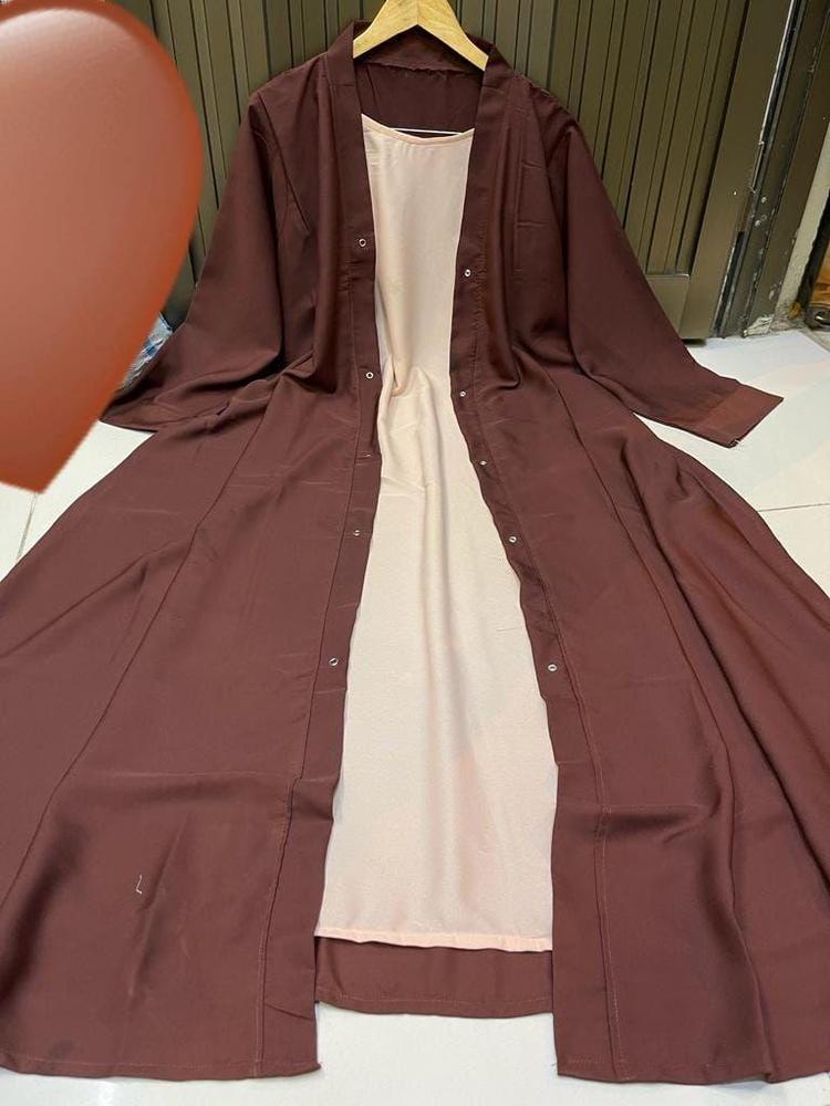 Women’s Georgette Full Abaya with Stole – Elegant Islamic Dress with Matching Scarf, Modest Fashion for Everyday & Special Occasions