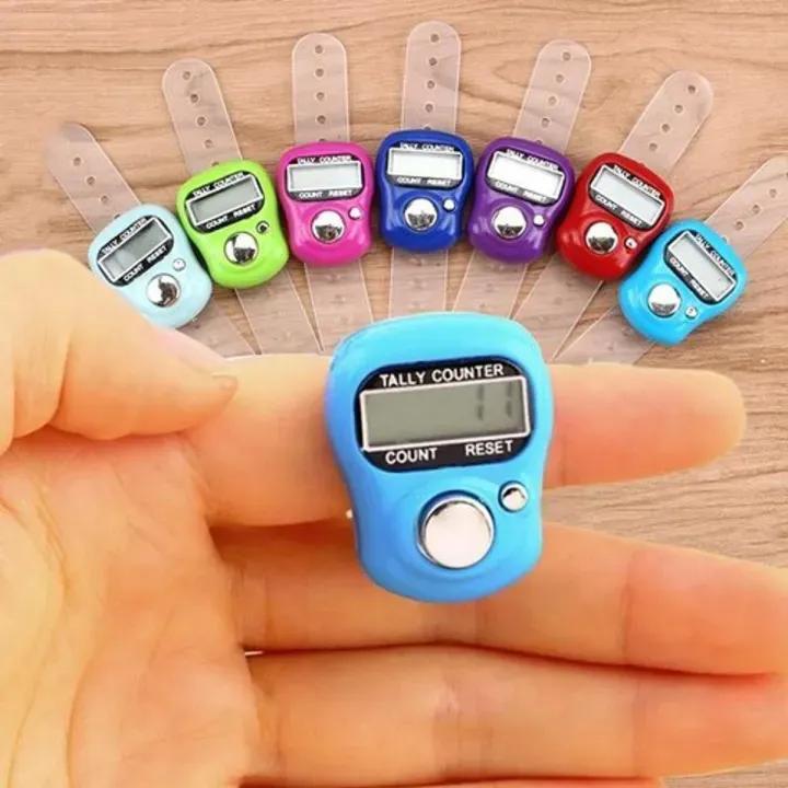 Colorful 5 Pcs Digital Tally Counter Set – Portable Finger Tasbih with LCD Display for Accurate Counting