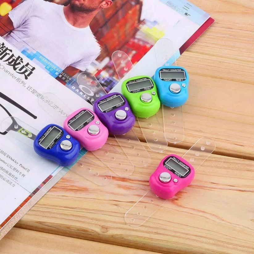 Colorful 5 Pcs Digital Tally Counter Set – Portable Finger Tasbih with LCD Display for Accurate Counting