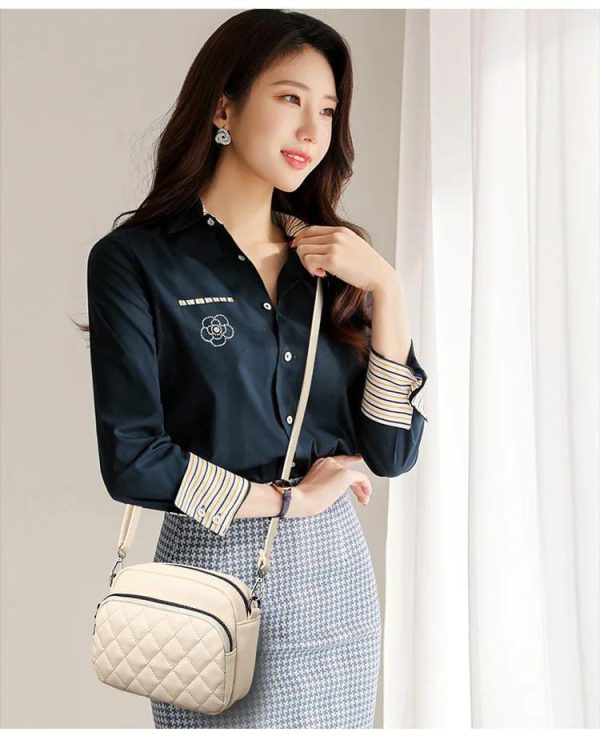 Women’s PU Leather Embroidered Shoulder Bag – Elegant Fashion Handbag, Premium Quality Crossbody Purse for Everyday & Special Occasions