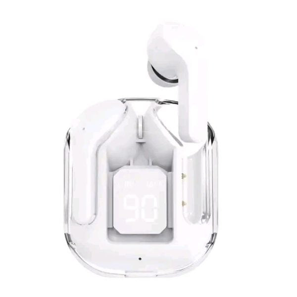 Air31 Wireless Crystal Transparent Earbuds – Bluetooth Earphones with Charging Case (Random Color)