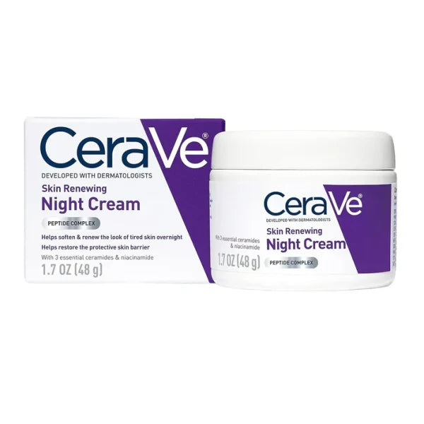 CeraVe 4-in-1 Skincare Kit – Night Cream, Sunblock, Cleanser & Serum for Radiant Healthy Skin