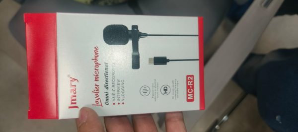 Jmary Type-C Lavalier Microphone with Clip – TikTok, Mobile, Laptop & Tablet Compatible Mic