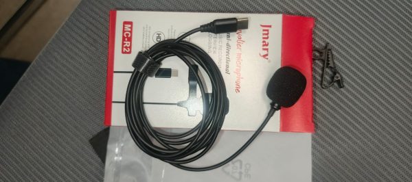 Jmary Type-C Lavalier Microphone with Clip – TikTok, Mobile, Laptop & Tablet Compatible Mic