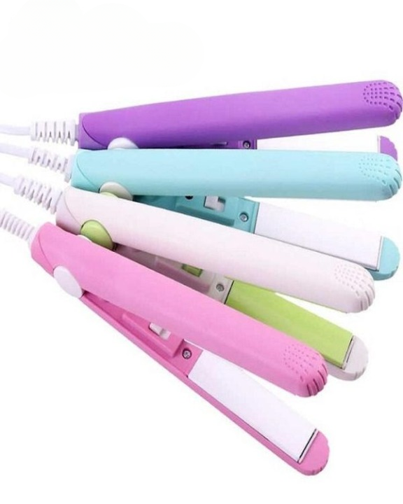 Mini Hair Straightener & Curler – Compact Travel Dual-Use Styling Tool for Dry & Wet Hair (Random)