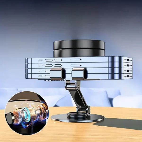 360° Adjustable Mobile Phone Holder Stand – Folding Desktop & Tablet Stand, Stainless Steel