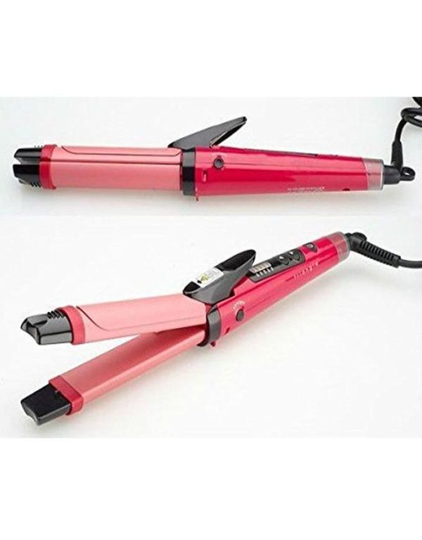 Nova 2-in-1 Hair Straightener & Curler NH-2009 – Quick Heat Ceramic Plates, Dual Styling Tool