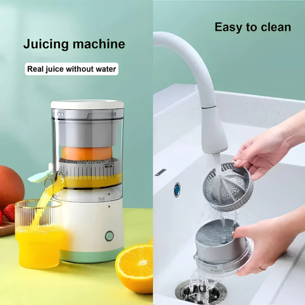 Portable Electric Citrus Juicer – Rechargeable Orange & Lemon Juice Extractor, Squeezer & Blender
