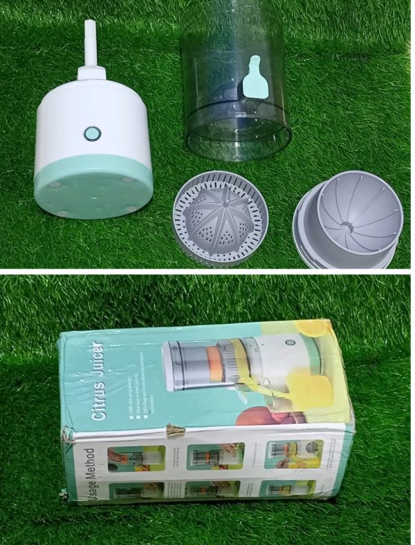 Portable Electric Citrus Juicer – Rechargeable Orange & Lemon Juice Extractor, Squeezer & Blender