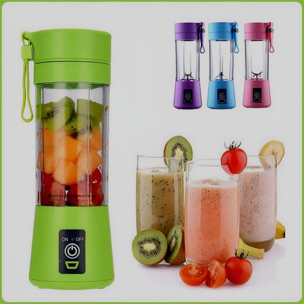 Portable Mini 6-Blade Juicer Blender – Rechargeable Outdoor Juicing Cup (380ml)