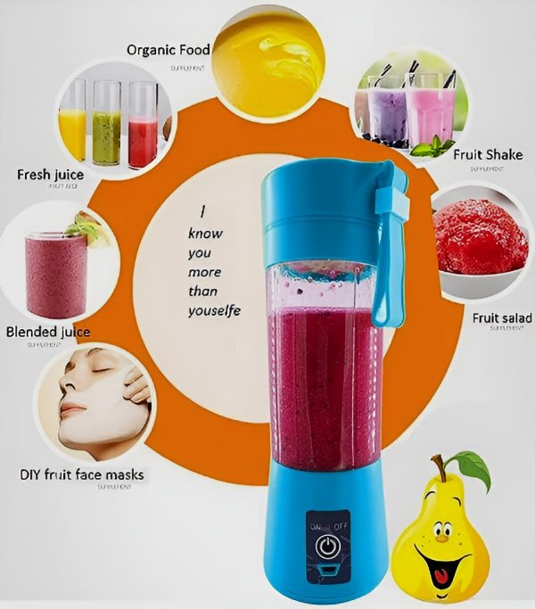 Portable Mini 6-Blade Juicer Blender – Rechargeable Outdoor Juicing Cup (380ml)