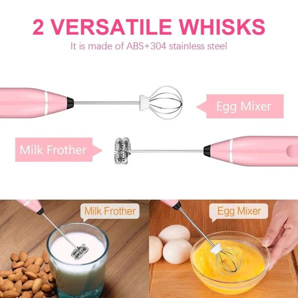 Rechargeable Handheld Milk Frother – 3-Speed Electric Coffee Mixer for Latte, Cappuccino & Drinks