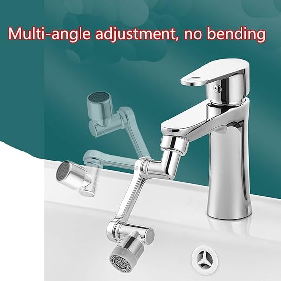 1080° Rotating Faucet Sprayer Head – Universal Tap Nozzle with Splash Filter & Water-Saving Design