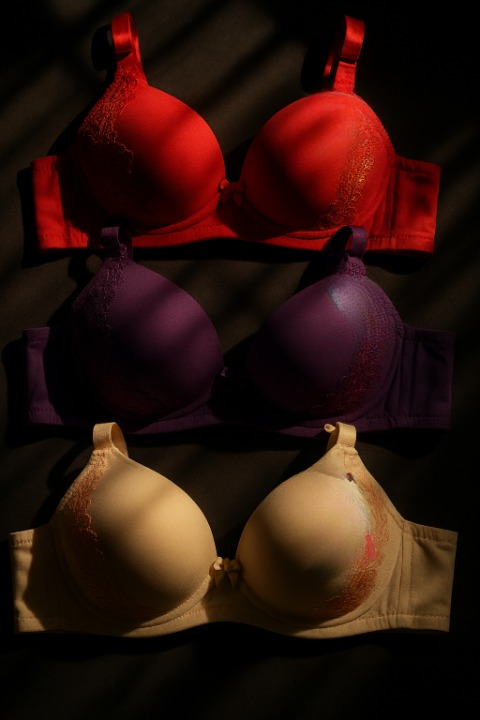 Silk Embroidered Padded Bra for Women β Luxury Lingerie with Soft Silk Fabric, Elegant Embroidery & Comfortable Everyday Support (Random Color)