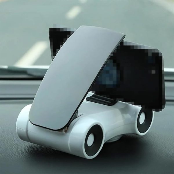 Sports Car Shape Mobile Phone Holder – Universal 360° Rotating Car Stand, Transformer Design (Random Color)