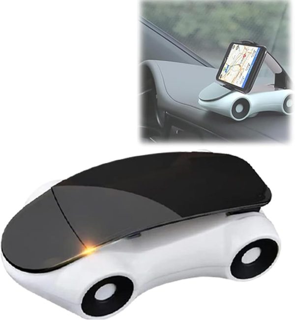 Sports Car Shape Mobile Phone Holder – Universal 360° Rotating Car Stand, Transformer Design (Random Color)