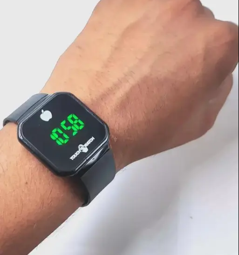 Touch LED Watch – Fashion Casual Sports Digital Wristwatch for Men & Women, Square (Random Color)