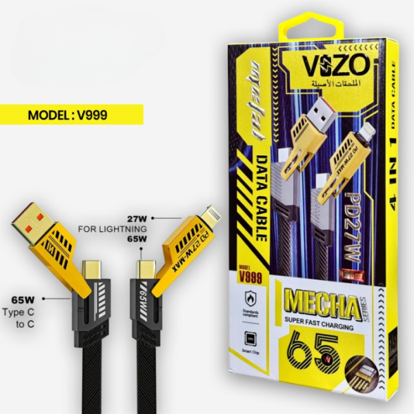 V999 5-in-1 Ultra Fast Multi-Mode Cable – Charging & Data Cable for Multiple Mobile Devices