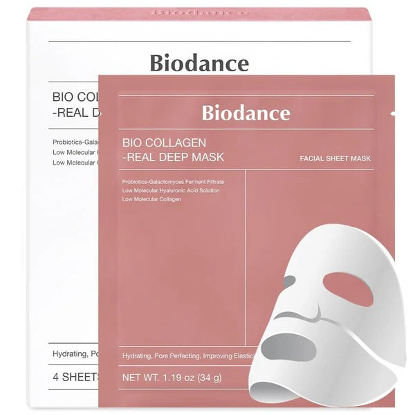 Bio-Collagen Real Deep Mask 36g – Hydrating Overnight Facial Sheet Mask for Firming & Pore Care