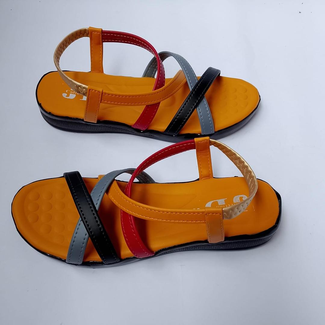 Women’s Synthetic Leather Casual Wedge Sandals – Stylish Slip-On Comfortable Shoes for Daily Wear