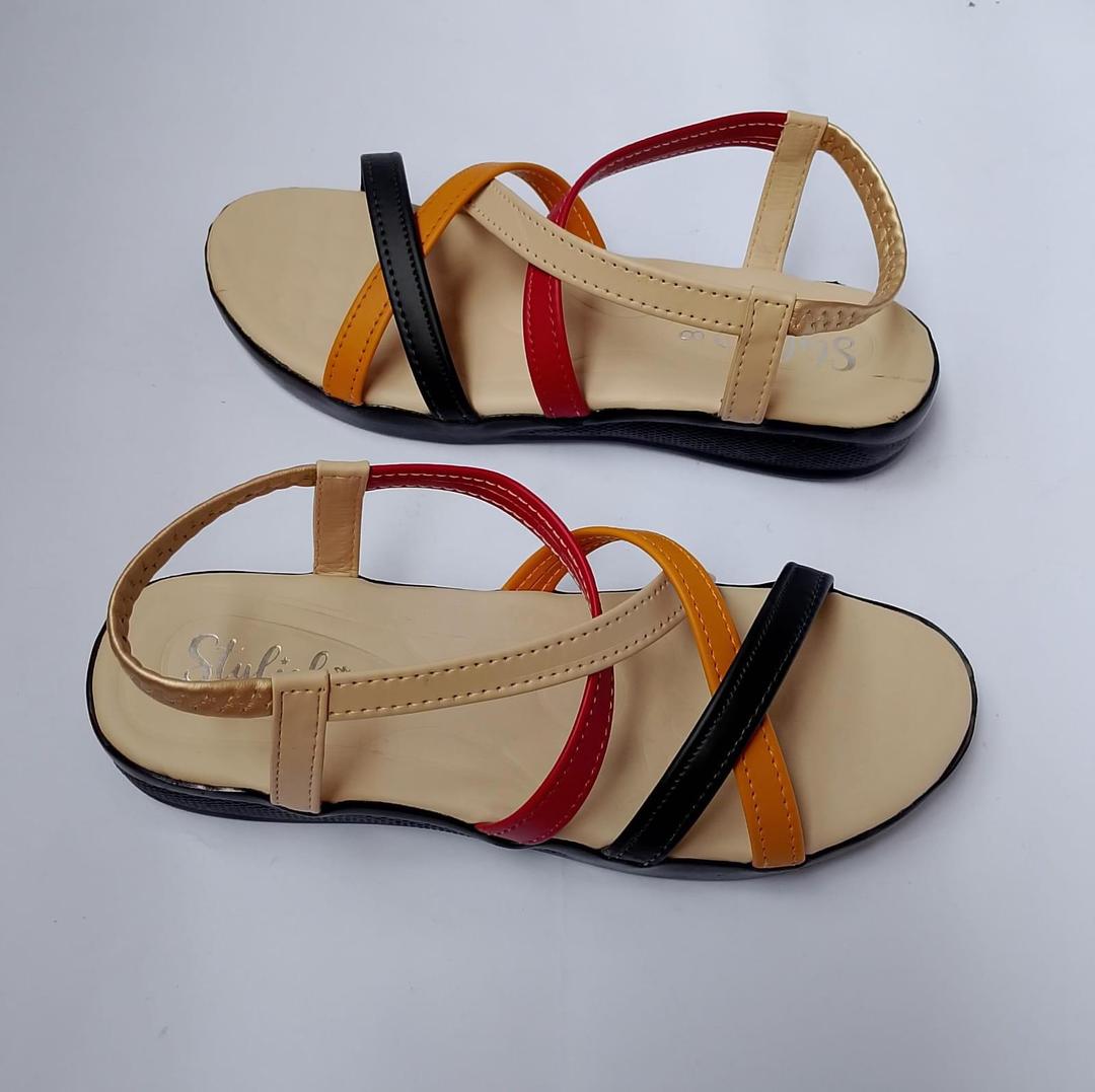 Women’s Synthetic Leather Casual Wedge Sandals – Comfortable Slip-On Summer Footwear, Stylish Everyday Wear Shoes