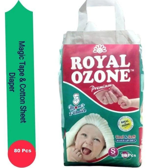 80 Pcs Baby Diapers – Small Size, Soft Cotton Sheet, Leak-Proof & Comfortable