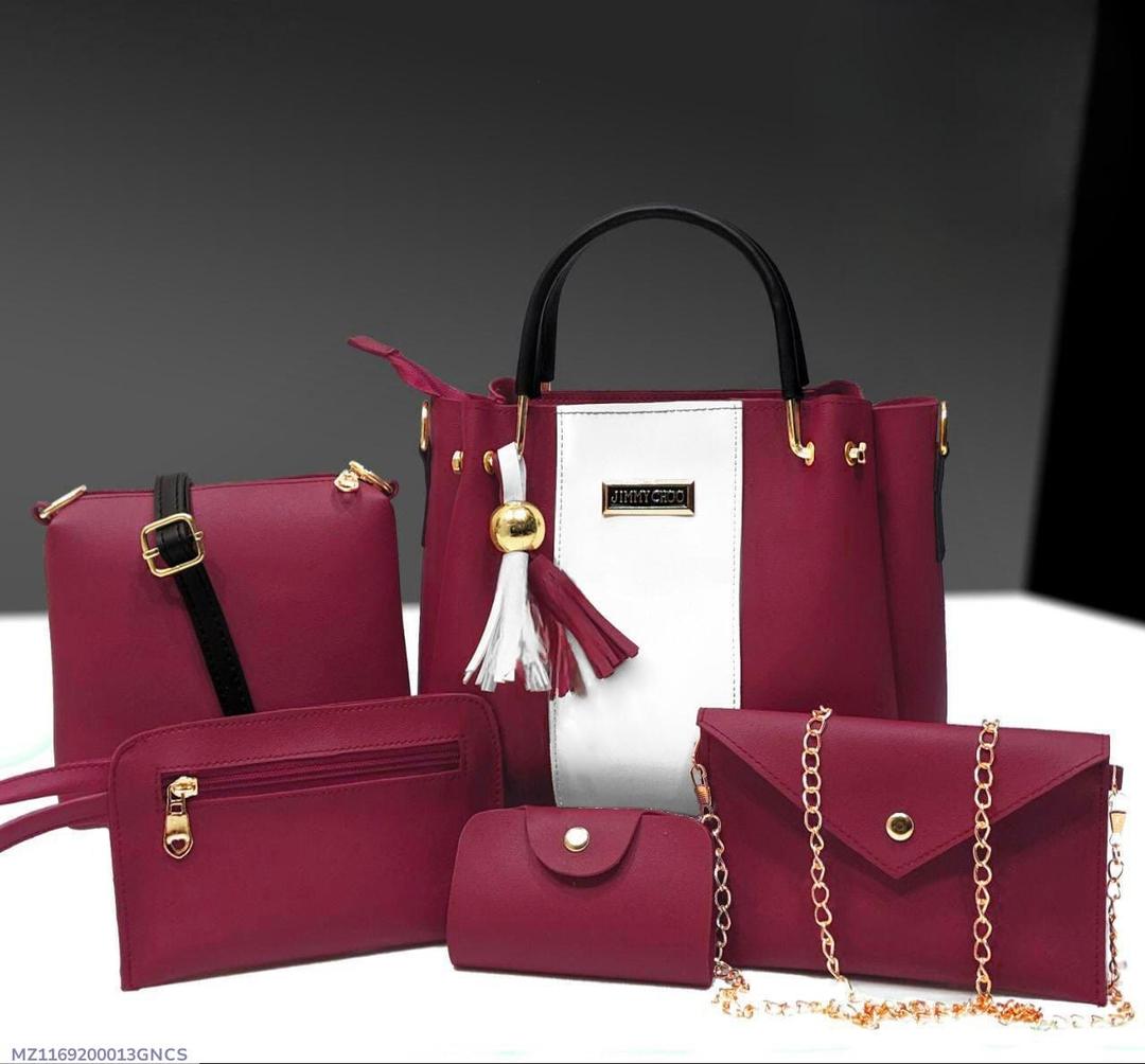 Girls’ PU Leather Handbag Set – Stylish Plain Shoulder & Crossbody Bags, Durable Everyday Purse Collection for School & Outings