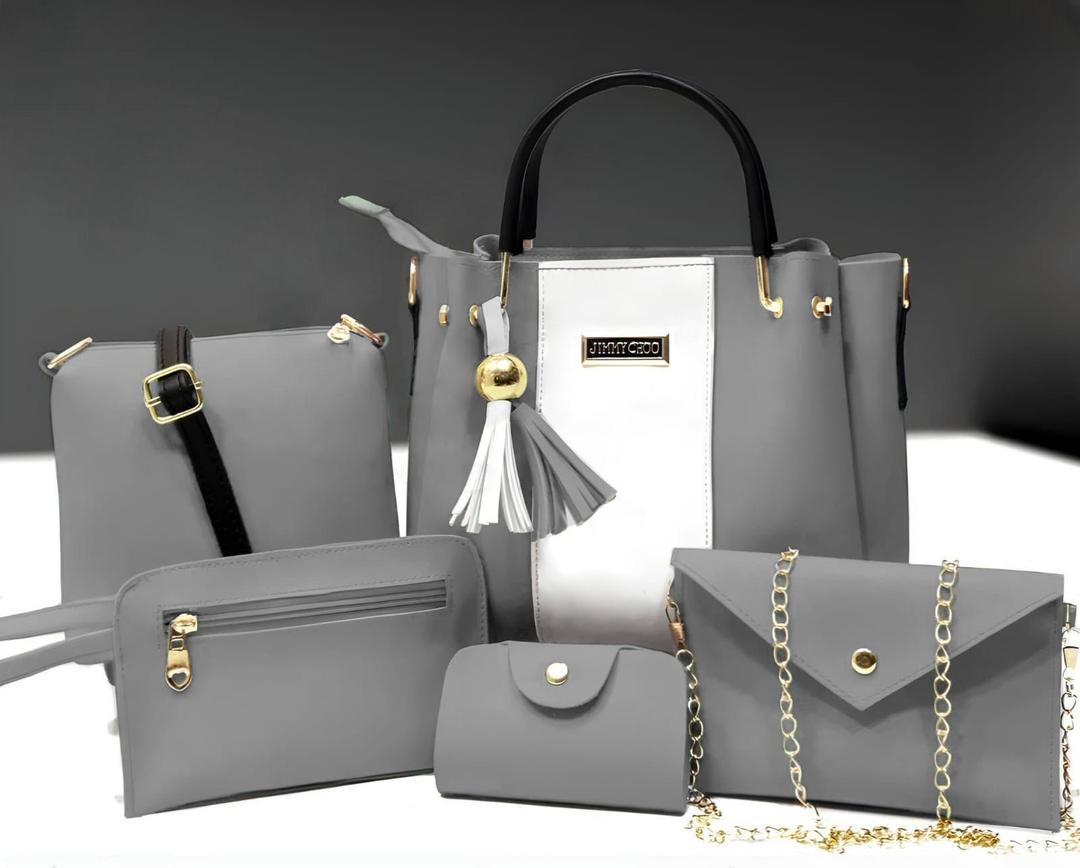 Girls’ PU Leather Handbag Set – Stylish Plain Shoulder & Crossbody Bags, Durable Everyday Purse Collection for School & Outings