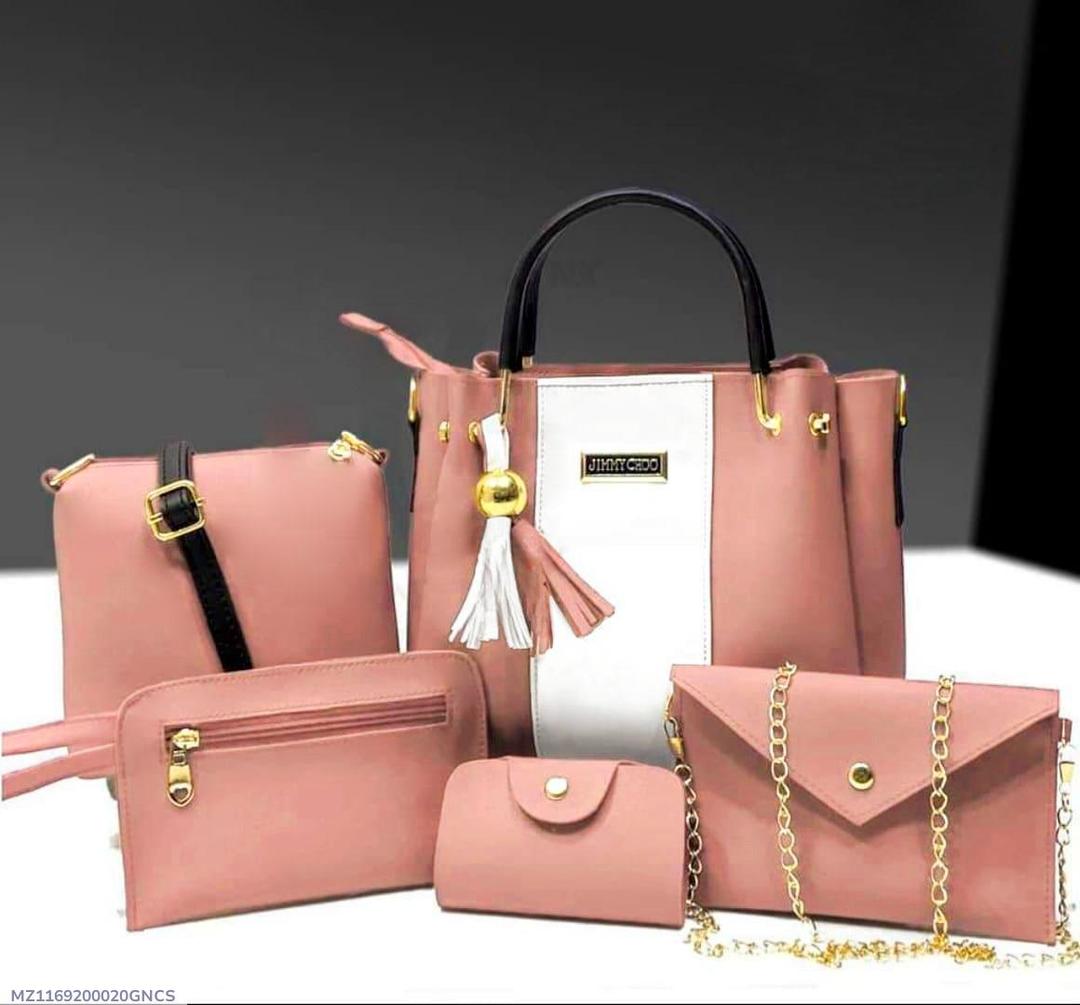 Girls’ PU Leather Handbag Set – Stylish Plain Shoulder & Crossbody Bags, Durable Everyday Purse Collection for School & Outings