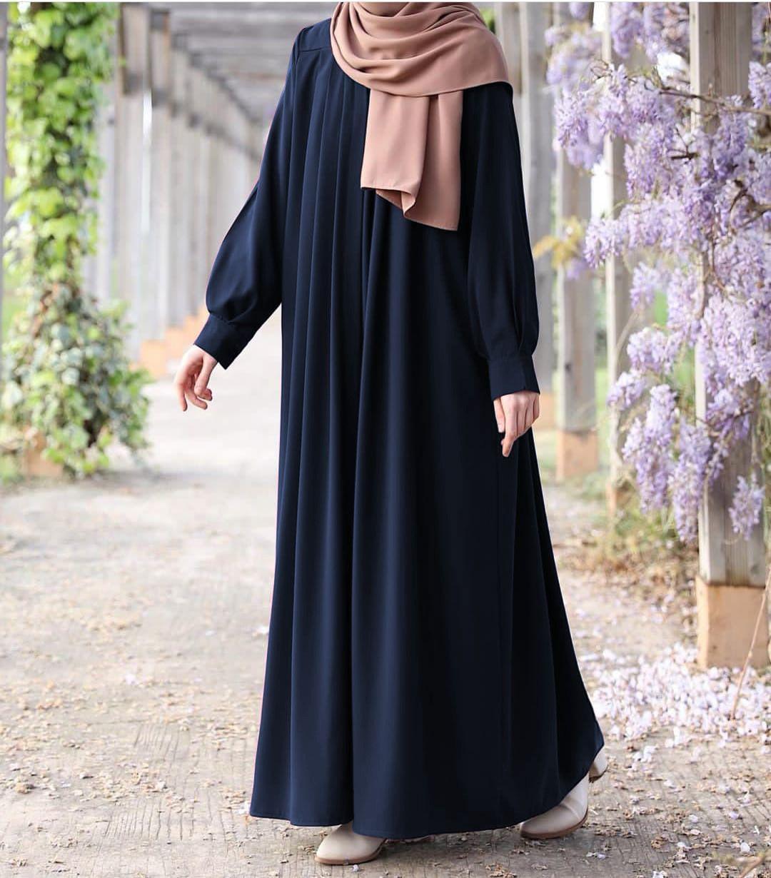 Classic Georgette Full Abaya for Women - 1 Pc in Maroon, Black, Blue