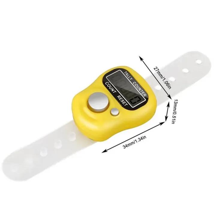 Colorful 5 Pcs Digital Tally Counter Set – Portable Finger Tasbih with LCD Display for Accurate Counting