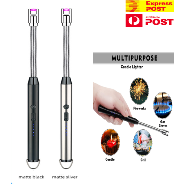 Arc Lighter with USB Charging – Flameless Windproof Lighter with LED Battery Display & Safety Switch