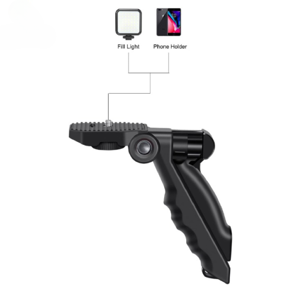 AY-49 Vlogger Video Kit – Microphone, LED Fill Light, Mini Tripod & Mobile Holder for Vlogging