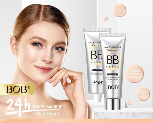 Bob Naked Waterproof Full Coverage BB Cream – Long-Lasting Original Formula Makeup (40g Pack)