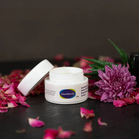Glow Natural Glutathione & Alpha Arbutin Brightening Cream – Even Tone & Dark Spot Care (50g)