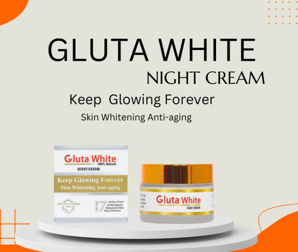 Gluta White Extreme Day & Night Cream – Stronger Light Up Anti-Aging Face Moisturizer (50g)