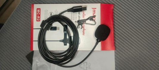 Jmary Type-C Lavalier Microphone with Clip – TikTok, Mobile, Laptop & Tablet Compatible Mic