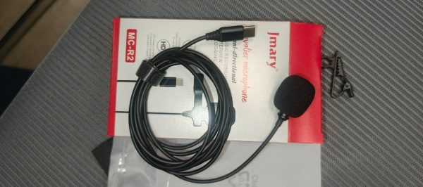 Jmary Type-C Lavalier Microphone with Clip – TikTok, Mobile, Laptop & Tablet Compatible Mic