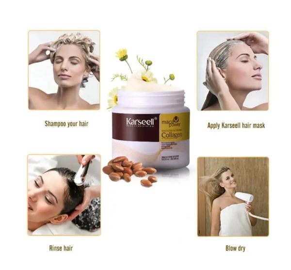 Karseell Collagen Hair Mask Treatment Cream – Deep Repair & Hydration for Damaged, Dry, Colored Hair
